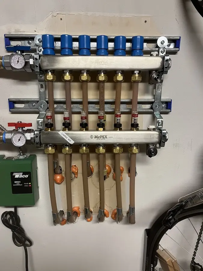 Plumber performing Gas Line Installation at a residential property in Rockton